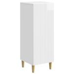 vidaXL Servírovacia skriňa Biela s vysokým leskom 33 x 34,5 x 90 cm – Obrázok 2