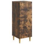 vidaXL Servírovacia skriňa Dymový dub 33 x 34,5 x 90 cm – Obrázok 2