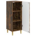 vidaXL Servírovacia skriňa Dymový dub 33 x 34,5 x 90 cm – Obrázok 5