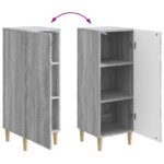 vidaXL Servírovacia skriňa Sivá sonoma 33 x 34,5 x 90 cm – Obrázok 11