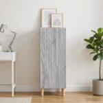vidaXL Servírovacia skriňa Sivá sonoma 33 x 34,5 x 90 cm – Obrázok 4