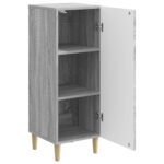 vidaXL Servírovacia skriňa Sivá sonoma 33 x 34,5 x 90 cm – Obrázok 5