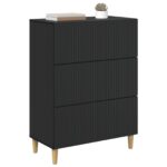 vidaXL Zásuvkový kabinet Čierna 66 x 34,5 x 90 cm Kompozitné drevo – Obrázok 2