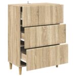 vidaXL Zásuvkový kabinet Dub sonoma 66 x 34,5 x 90 cm Kompozitné drevo – Obrázok 3