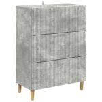 vidaXL Zásuvkový kabinet Betónovo sivá 66 x 34,5 x 90 cm