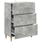 vidaXL Zásuvkový kabinet Betónovo sivá 66 x 34,5 x 90 cm – Obrázok 3