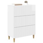 vidaXL Zásuvkový kabinet Biela s vysokým leskom 66 x 34,5 x 90 cm – Obrázok 2