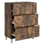 vidaXL Zásuvkový kabinet Dymový dub 66 x 34,5 x 90 cm Kompozitné drevo – Obrázok 3