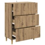 vidaXL Zásuvkový kabinet Dub artisan 66 x 34,5 x 90 cm – Obrázok 3