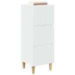 vidaXL Zásuvkový kabinet Biela 33 x 34,5 x 90 cm Kompozitné drevo – Obrázok 2