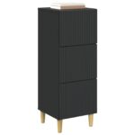 vidaXL Zásuvkový kabinet Čierna 33 x 34,5 x 90 cm Kompozitné drevo – Obrázok 2