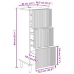 vidaXL Zásuvkový kabinet Dub sonoma 33 x 34,5 x 90 cm Kompozitné drevo – Obrázok 9