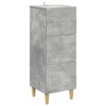 vidaXL Zásuvkový kabinet Betónovo sivá 33 x 34,5 x 90 cm