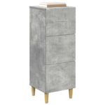 vidaXL Zásuvkový kabinet Betónovo sivá 33 x 34,5 x 90 cm – Obrázok 2