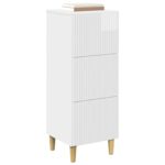 vidaXL Zásuvkový kabinet Biela s vysokým leskom 33 x 34,5 x 90 cm – Obrázok 2
