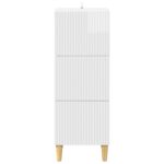 vidaXL Zásuvkový kabinet Biela s vysokým leskom 33 x 34,5 x 90 cm – Obrázok 4