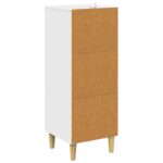 vidaXL Zásuvkový kabinet Biela s vysokým leskom 33 x 34,5 x 90 cm – Obrázok 6