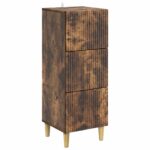 vidaXL Zásuvkový kabinet Dymový dub 33 x 34,5 x 90 cm Kompozitné drevo