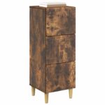 vidaXL Zásuvkový kabinet Dymový dub 33 x 34,5 x 90 cm Kompozitné drevo – Obrázok 2