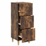vidaXL Zásuvkový kabinet Dymový dub 33 x 34,5 x 90 cm Kompozitné drevo – Obrázok 3
