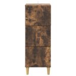vidaXL Zásuvkový kabinet Dymový dub 33 x 34,5 x 90 cm Kompozitné drevo – Obrázok 4
