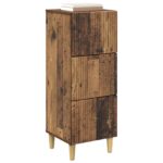 vidaXL Zásuvkový kabinet Staré drevo 33 x 34,5 x 90 cm – Obrázok 2