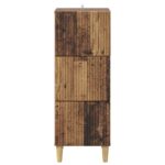 vidaXL Zásuvkový kabinet Staré drevo 33 x 34,5 x 90 cm – Obrázok 4