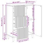vidaXL Servírovacia skriňa Čierna 66 x 34,5 x 90 cm Kompozitné drevo – Obrázok 12