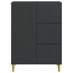 vidaXL Servírovacia skriňa Čierna 66 x 34,5 x 90 cm Kompozitné drevo – Obrázok 6