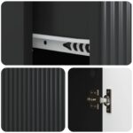 vidaXL Servírovacia skriňa Čierna 66 x 34,5 x 90 cm Kompozitné drevo – Obrázok 9