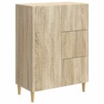 vidaXL Servírovacia skriňa so zásuvkou Dub sonoma 66 x 34,5 x 90 cm – Obrázok 2