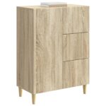 vidaXL Servírovacia skriňa so zásuvkou Dub sonoma 66 x 34,5 x 90 cm – Obrázok 3
