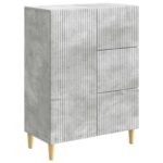 vidaXL Servírovacia skriňa so zásuvkou Betónovo sivá 66 x 34,5 x 90 cm – Obrázok 2