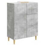 vidaXL Servírovacia skriňa so zásuvkou Betónovo sivá 66 x 34,5 x 90 cm – Obrázok 3