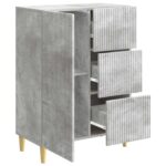 vidaXL Servírovacia skriňa so zásuvkou Betónovo sivá 66 x 34,5 x 90 cm – Obrázok 5