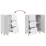 vidaXL Servírovacia skriňa Biela s vysokým leskom 66 x 34,5 x 90 cm – Obrázok 10