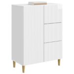 vidaXL Servírovacia skriňa Biela s vysokým leskom 66 x 34,5 x 90 cm – Obrázok 3