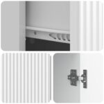 vidaXL Servírovacia skriňa Biela s vysokým leskom 66 x 34,5 x 90 cm – Obrázok 9