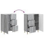 vidaXL Servírovacia skriňa so zásuvkou Sivá sonoma 66 x 34,5 x 90 cm – Obrázok 10