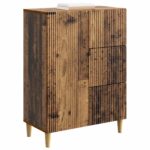 vidaXL Servírovacia skriňa so zásuvkou Staré drevo 66 x 34,5 x 90 cm – Obrázok 3