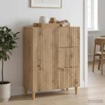 vidaXL Servírovacia skriňa so zásuvkou Dub artisan 66 x 34,5 x 90 cm