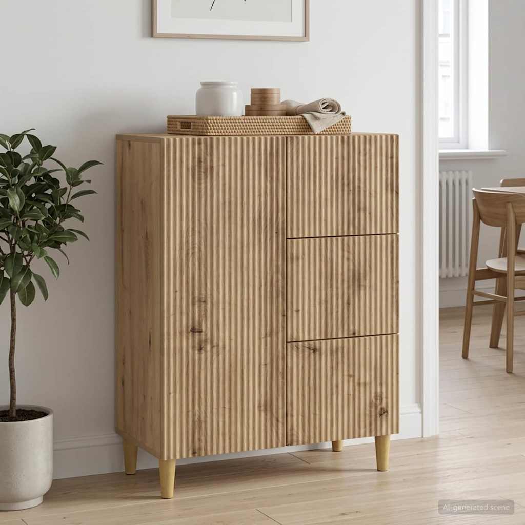 894634_1.jpg vidaXL Servírovacia skriňa so zásuvkou Dub artisan 66 x 34,5 x 90 cm – Obrázok 1