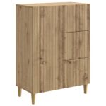 vidaXL Servírovacia skriňa so zásuvkou Dub artisan 66 x 34,5 x 90 cm – Obrázok 2