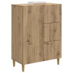 vidaXL Servírovacia skriňa so zásuvkou Dub artisan 66 x 34,5 x 90 cm – Obrázok 3