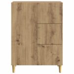 vidaXL Servírovacia skriňa so zásuvkou Dub artisan 66 x 34,5 x 90 cm – Obrázok 6