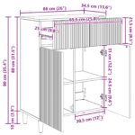 vidaXL Servírovacia skriňa Čierna 66 x 34,5 x 90 cm Kompozitné drevo – Obrázok 11