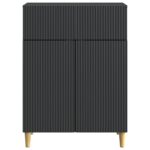 vidaXL Servírovacia skriňa Čierna 66 x 34,5 x 90 cm Kompozitné drevo – Obrázok 6