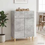 vidaXL Servírovacia skriňa so zásuvkou Betónovo sivá 66 x 34,5 x 90 cm