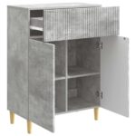 vidaXL Servírovacia skriňa so zásuvkou Betónovo sivá 66 x 34,5 x 90 cm – Obrázok 5