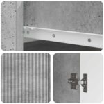 vidaXL Servírovacia skriňa so zásuvkou Betónovo sivá 66 x 34,5 x 90 cm – Obrázok 9